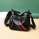 Women Shoulder Bags Leather Multi-pocket Messenger Handbag (Multicolor)