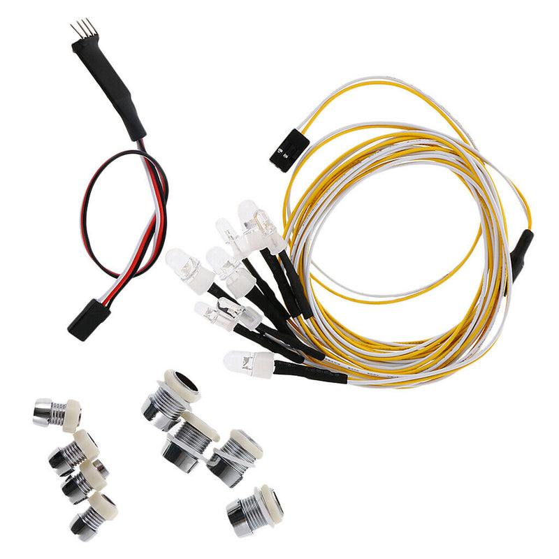 2 Red 2 White 4 Yellow LED Lamp Ligth Headlight with Circuit Panel for RC