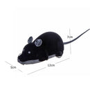 Wireless Electric RC Flocking Rat Toys Pet Cat Remote Control Mouse (Black) A