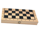 Folding Chess Board Wooden Chess Set 3 1 Board Game for Chess Lovers 29x29cm