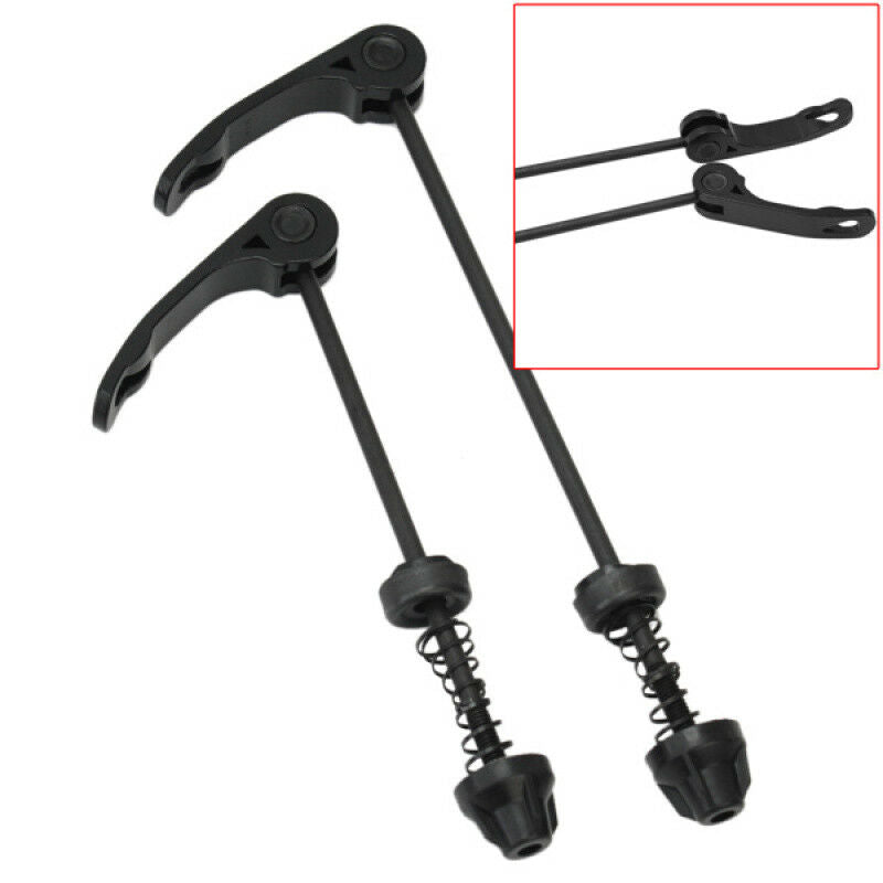 1 Set MTB Road Bicycle Bike Wheel Hub Skewer Front Rear Quick Release Axle Black