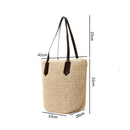 Women'S Handmade Straw Braided Bag Woven Bag Natural Fashionable Outdoor Ha