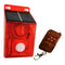 Waterproof Solar Sound Alarm Light Motion Sensor Siren Flash with Remote 6-LED