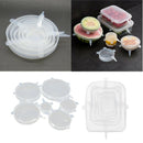 2 Set Clear Kitchen Silicone Stretchable Seal Lids Pot Bowl Covers Non-toxic