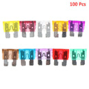 50 Pcs Medium Blade Fuse Assortment  Zinc Film Auto Car Motorcycle 2A To  IO BX
