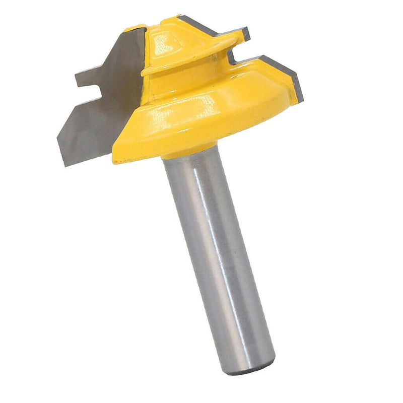 8mm Shank x 1-3/8'' Lock Miter Router Bit 45 Degree Woodworking Cutter Tool,