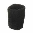 Black Elastic Terry Wrist Sweatband Sports Support 2Pcs