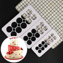 6x Round Embossed Strip Base Circular Printing Mould For Baking Cakes Muffins
