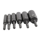 6Pcs 6mm-17mm 80mm Length Extra Deep Bolt Nut Bit Set Metric 1/4 6.35mm Hex