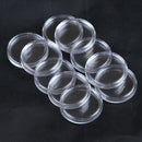 10Pcs 25mm Applied Clear Round Cases Coin Storage Boxes Capsules Holder CYJBTOCA