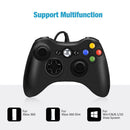 For Microsoft Xbox 360 & Windows PC Wired Video Game Controller Dual Vibration