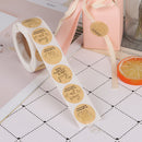 Thank you Stickers Round Natural Kraft 500Labels per roll cute stickers forSEAU