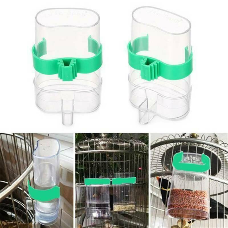 Bird Auto Water Dispensers Pet Food Drinker Feeder For Cage Budgie Parakeet