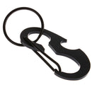 1pc Bottle Opener Keychain Ring D Shape Buckle Clip Outdoor Camping Carabiner FT