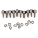 10Sets 5+7mm Header Plate Bracket Stud Bolt & Nut Nuts Screw D-Sub VGA ser JR