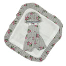Rose Printed Overalls Rompers Hat Carpet Clothes for 10-11Inch Reborn Baby Boy
