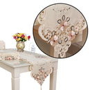 40*150cm Flowers Embroidered Lace Floral Table Runner Table Top Party Home UQW