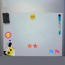 Reminder Fridge Magnetic Whiteboard Family Message Board Office Memo(A4 rig
