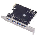 USB 3.0 PCIe Card, 4 Port USB3.0 to PCI Express Card Expansion Card USB Hub