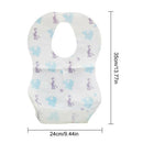 Cartoon Elephant Disposable Baby Bibs with Food Catcher Pocket Pack of 10 A