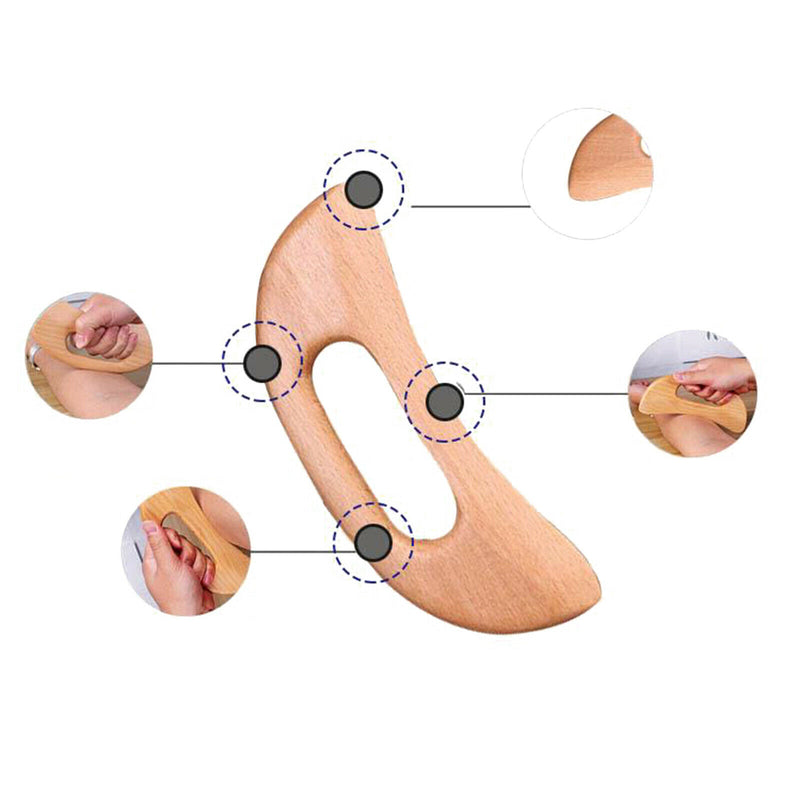 Professional Wooden Wood  Beech Gua sha Massage Tool Guasha Stick for Release