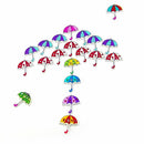 Pack of 50PCS Umbrella Buttons Random Color of Various Plain Round DIY 2 Ho
