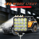 Square 48W LED Work Light 12V 24V Off Road Flood Spot Lamp For Car Truck SUV Hn