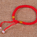 10x Handmade Lucky Red String Bracelet Beaded Braided Rope Hand Charm Adjustable