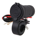 waterproof Motorcycle handle USB soc ket power Phone Charger W/ 60 CM Line