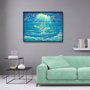 5D Full Round Drill Diamond Painting DIY Swimming Swan Rhinestone Picture
