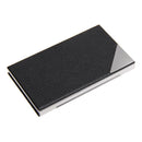 Modern Stainless Steel Leather Pocket Business Name Credit ID Card Holder K1B