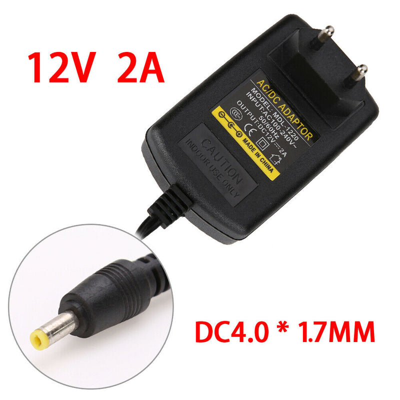 AC to DC 4.0mmx1.7mm 12V 2A Switching Power Supply Adapter