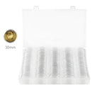 100Pcs 30mm Plastic Round Coin Cases Capsules Container Holder Storage Box Kit