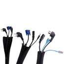 1Pc DIY neoprene cable management sleeve zipper wrap wire hider cover organiz OZ