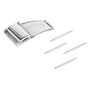 18mm Stainless Steel Push Folding Deployment Clasp Buckle For Watch Band / Strap