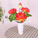 Artificial Water Lily Flowers Silk Bouquet Home Table Vase Decor DIY ORG Red