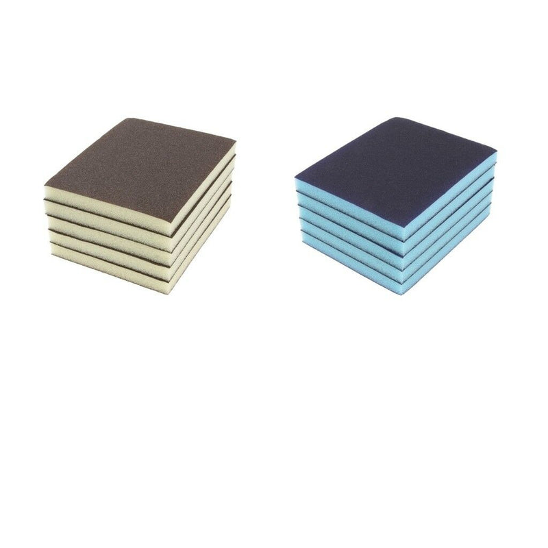 10 Pcs Coarse/ Medium Sanding Sponge Set Small Area Polishing 100/ 180 Grit