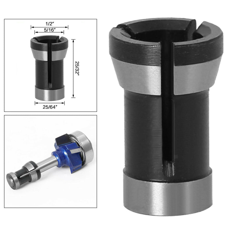 3x Woodworking Router Bit Chuck Collet Adapter Split Milling Cutter Holder