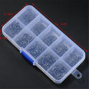 500pcs Assorted Sharpened Metal Fishing Hooks Tackle Lures Baits 10Size+Box LJ