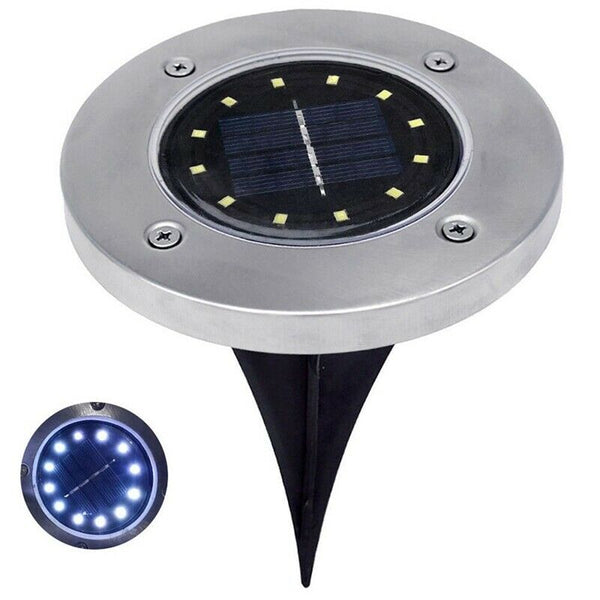 12 Led Solar Power Buried Light Ground Lamp Outdoor Path Way Garden Decorat