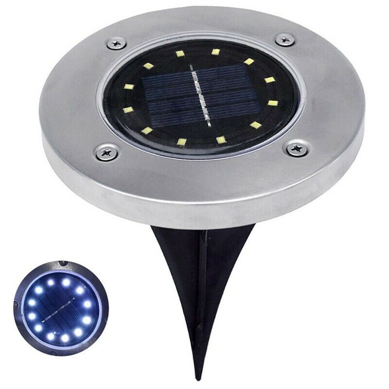 12 Led Solar Power Buried Light Ground Lamp Outdoor Path Way Garden Decorat