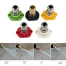 5 Pack Pressure Washer Spray Nozzle Tips Jet 1/4