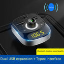 1X(Bluetooth Handsfree Kit Type-C Usb Car Charger Fm Transmitter Radio Tf C
