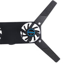 Foldable Laptop Desk Support Notebook Stand Holder with Dual Cooling Fans A