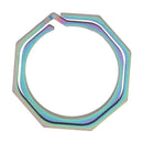 30mm Titanium TC4 Ti Key Chain Ring EDC Buckle Keychain Octagon Keyring