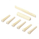Set of Quality Acoustic Guitar Wooden Rosewood Bridge Pins Saddle Nut Music Part