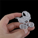 Baby Carriage Metal Cutting Dies Stencils for  Scrapbooking Card Making JR