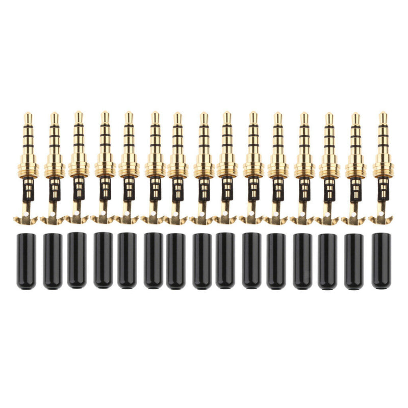 Replacement Pack Of 15 TRS Plugs 3.5mm Solder Type DIY Audio Cable Headphone