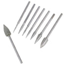 8Pcs diamond grinding head polishing needle bits burrs metal stone carving OZ
