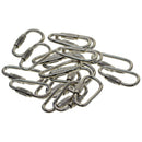 20 Mini Steel Quick Open Screw Lock Key Chain Hook Carabiner Safety Clasp